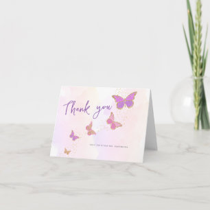 Gives Me Butterflies Bridal Shower Thank You Card