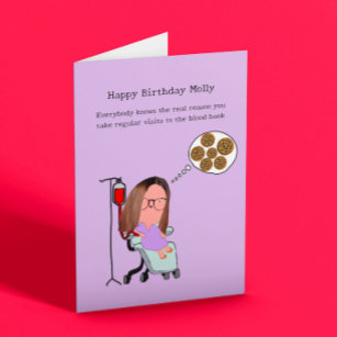 Giving Blood Funny Birthday  Card