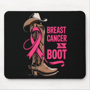 Giving Breast Cancer The Boot Cowboy Design Mouse Pad