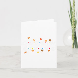 Giving Fall Leaves Turkey Thanksgiving Family Matc Card