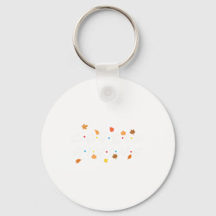Giving Fall Leaves Turkey Thanksgiving Family Matc Key Ring