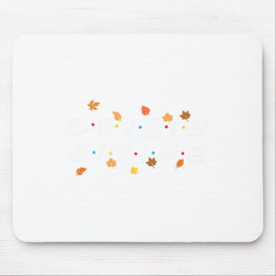 Giving Fall Leaves Turkey Thanksgiving Family Matc Mouse Pad