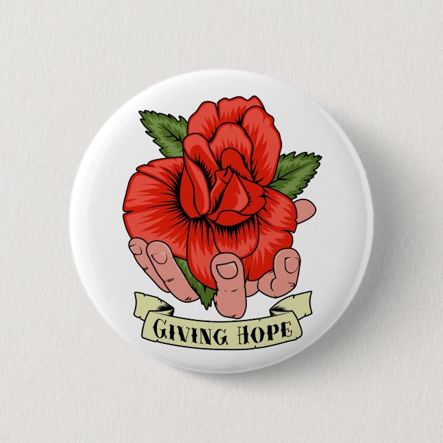 Giving Hope 6 Cm Round Badge (Front)
