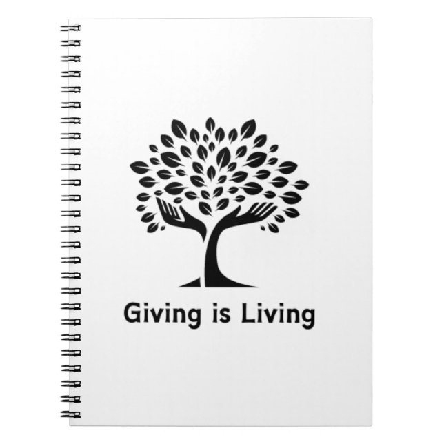 Giving is Living Notebook (Front)