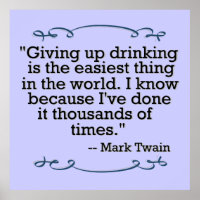 Giving up drinking