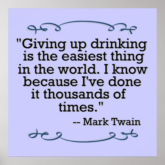 Giving up drinking poster (Front)