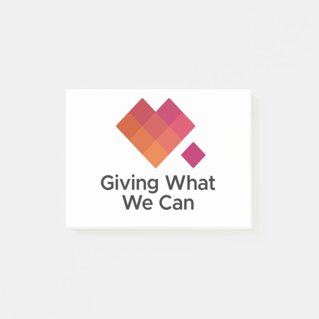 Giving What We Can Logo Centred Post-it Notes (Front)