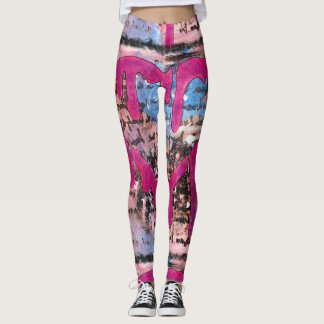 Giving Your Heart Wings Mixed Media Leggings