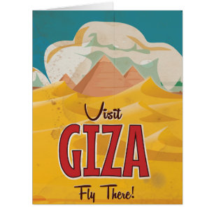 Giza, Egypt Vintage Travel Poster