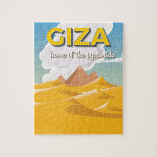 Giza - Home of the pyramids travel poster Jigsaw Puzzle