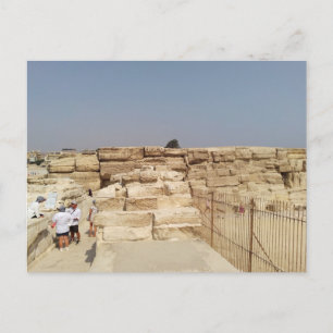 Giza plateau. Observation deck near the Great Sphi Postcard