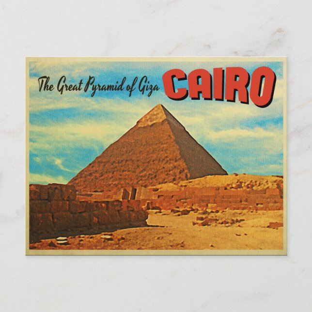 Giza Pyramid Cairo Egypt Postcard (Front)