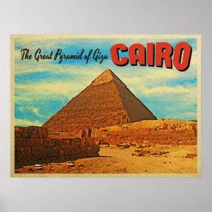 Giza Pyramid Cairo Egypt Poster