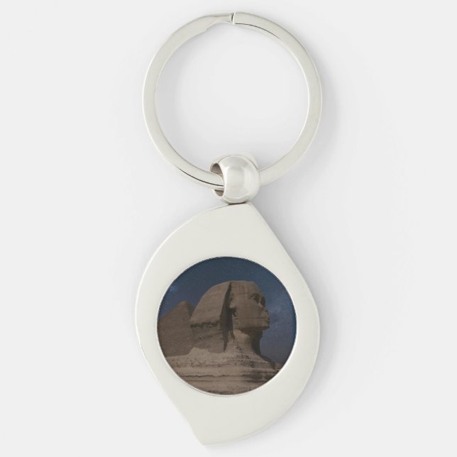 Giza Pyramids Sphinx Pharaoh ancient Egypt Trip Key Ring (Front)