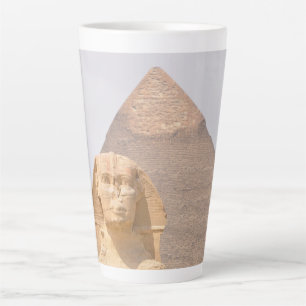 Giza Pyramids Sphinx Pharaoh ancient Egypt Trip Latte Mug