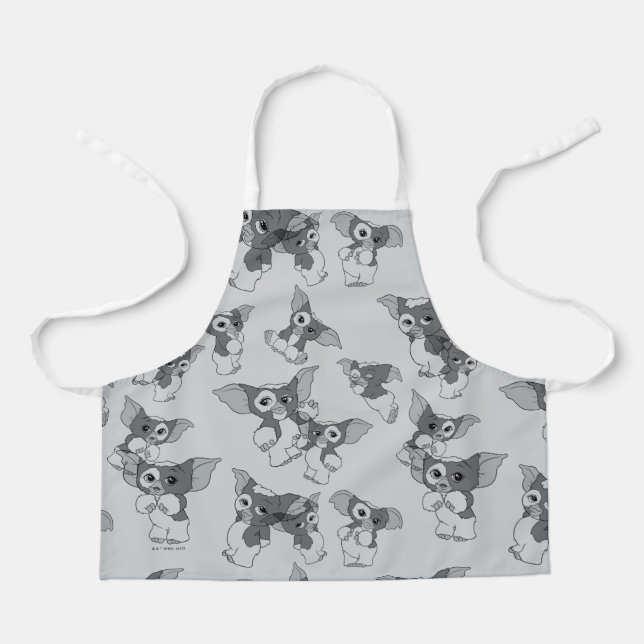 Gizmo | Black & White Pattern Apron (Front)