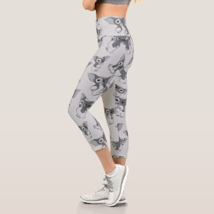 Gizmo   Black & White Pattern Capri Leggings
