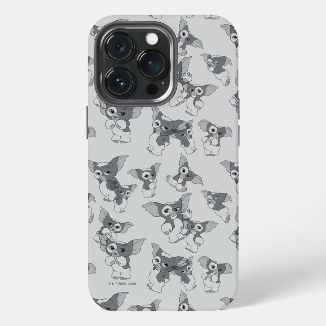 Gizmo | Black & White Pattern iPhone Case (Back)