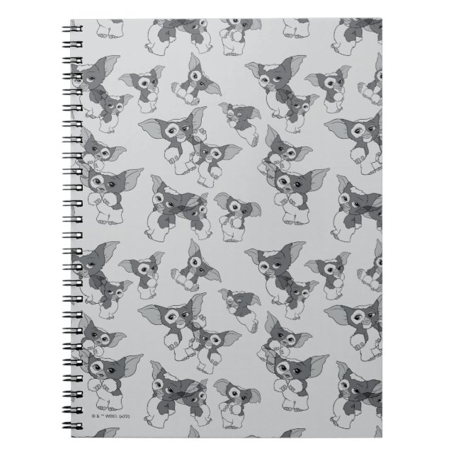 Gizmo | Black & White Pattern Notebook (Front)