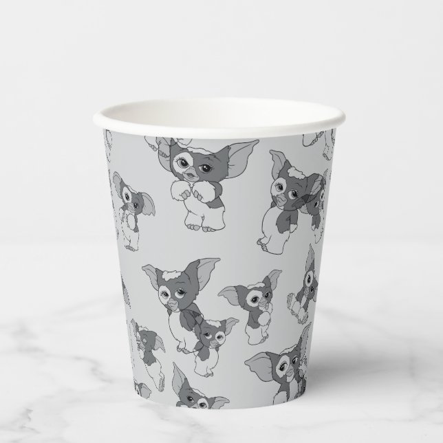 Gizmo | Black & White Pattern Paper Cups (Front)