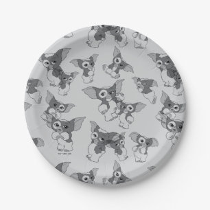 Gizmo Black & White Pattern Paper Plate