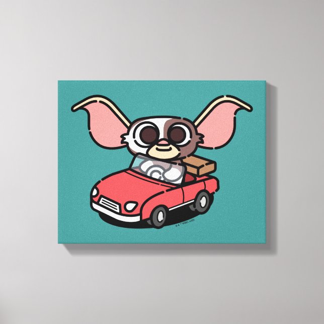 Gizmo | Cute Comic Driver Canvas Print (Front)