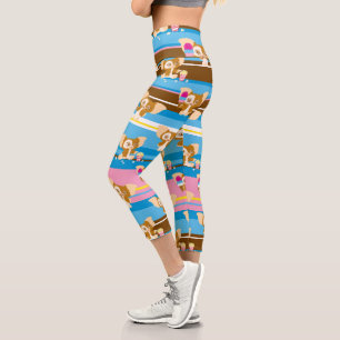 Gizmo   Cute Comic Pattern Capri Leggings