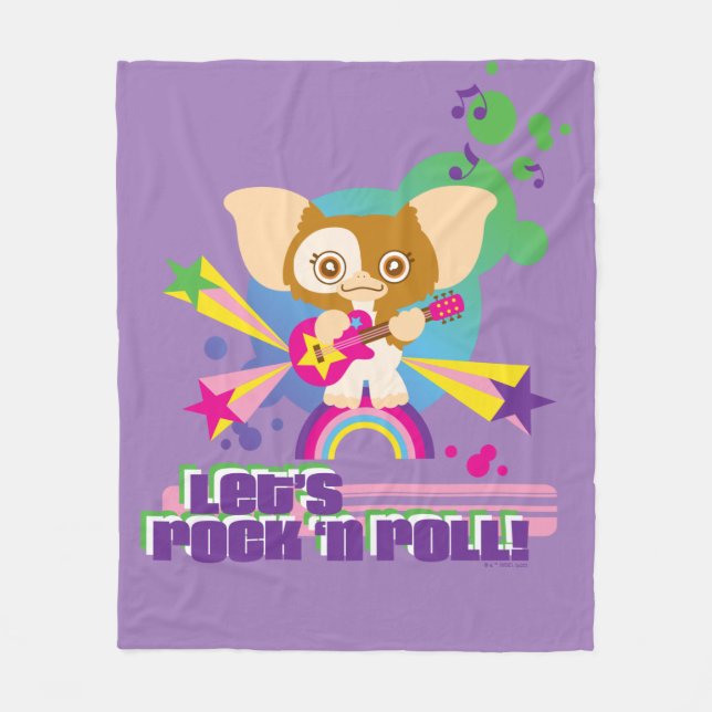 Gizmo | Let's Rock 'n Roll Fleece Blanket (Front)