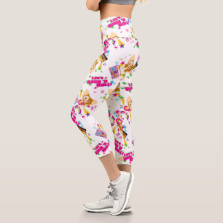 Gizmo | Let's Rock 'n Roll Pattern Capri Leggings