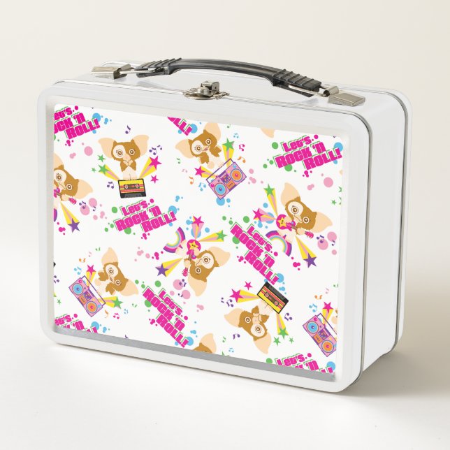 Gizmo | Let's Rock 'n Roll Pattern Metal Lunch Box (Front)