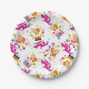 Gizmo Let's Rock 'n Roll Pattern Paper Plate