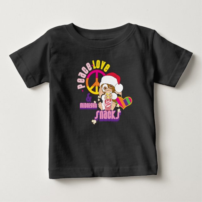 Gizmo | Peace Love & Midnight Snacks Baby T-Shirt (Front)