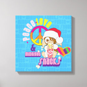 Gizmo Peace Love & Midnight Snacks Canvas Print