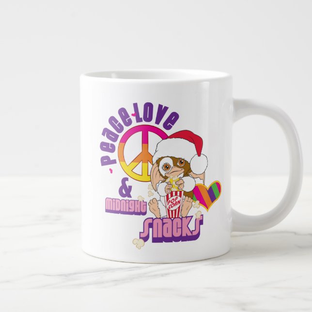Gizmo | Peace Love & Midnight Snacks Large Coffee Mug (Right)