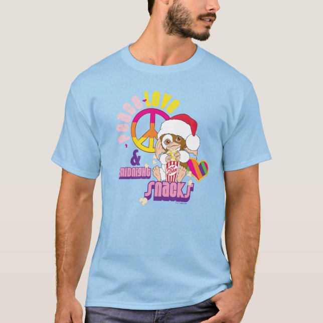 Gizmo | Peace Love & Midnight Snacks T-Shirt (Front)