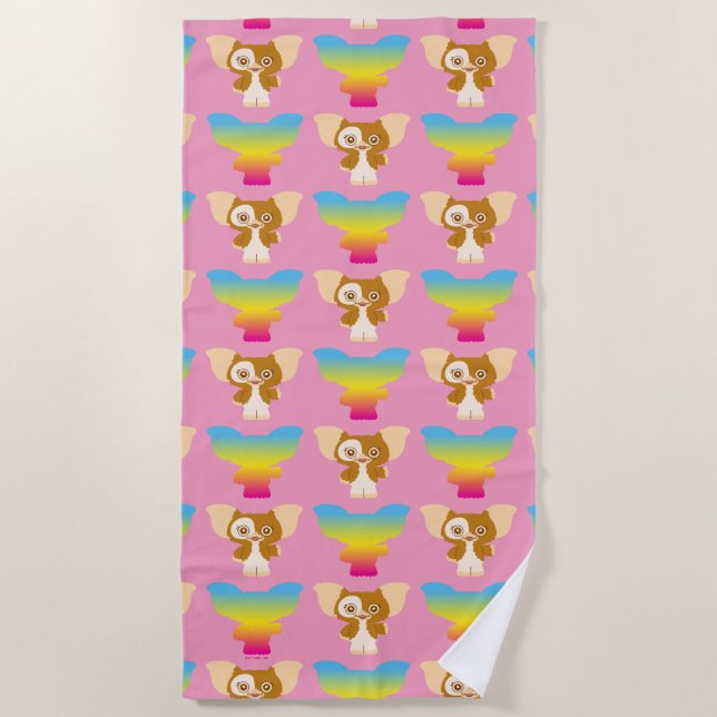 Gizmo | Rainbow Pattern Beach Towel (Front)