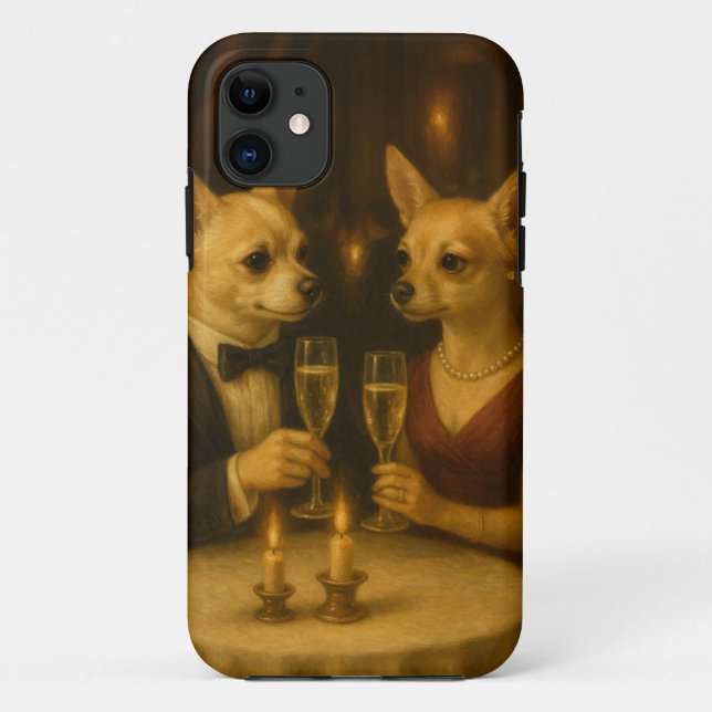 Gizmo’s Romantic Dinner – Champagne & Love Case-Mate iPhone Case (Back)