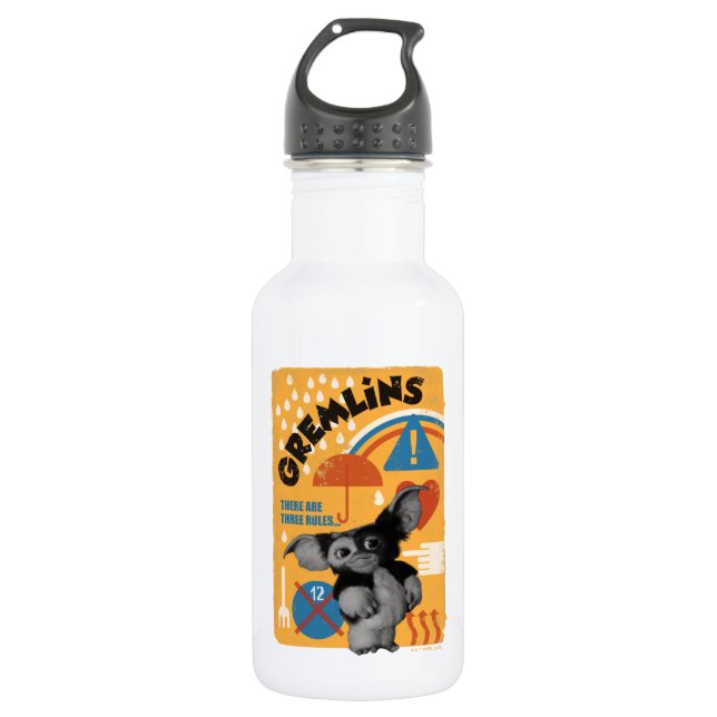 Gizmo | There Are Three Rules 532 Ml Water Bottle (Front)