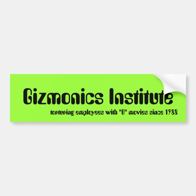 Gizmonics Institute Bumper Sticker (Front)