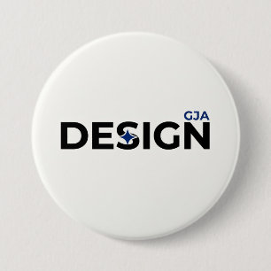 GJA Design Style White 7.5 Cm Round Badge