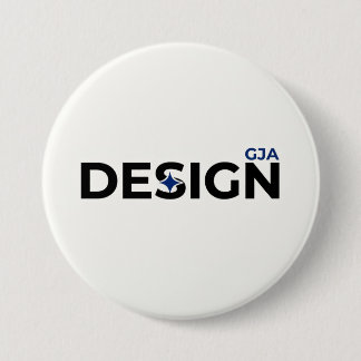 GJA Design Style White  7.5 Cm Round Badge