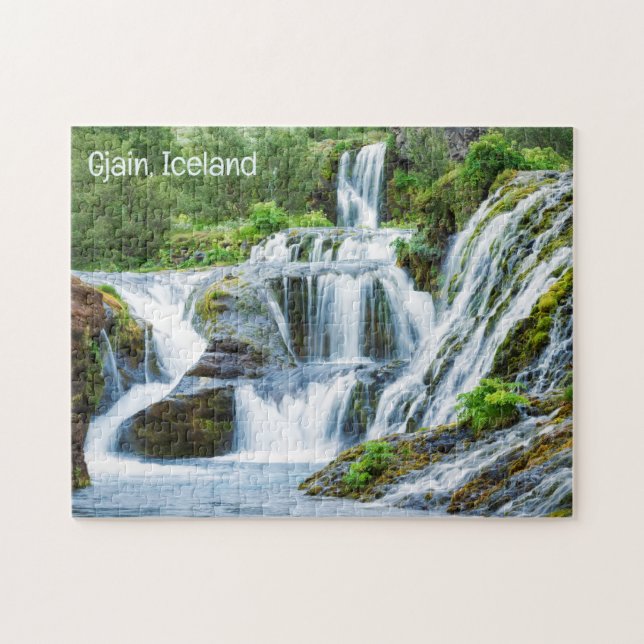Gjain Waterfalls, Iceland Jigsaw Puzzle (Horizontal)