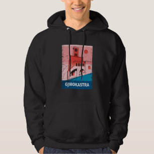 Gjirokastra Albania City Skyline Silhouette Outlin Hoodie