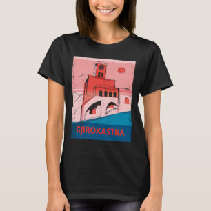Gjirokastra Albania City Skyline Silhouette Outlin T-Shirt