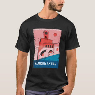 Gjirokastra Albania City Skyline Silhouette Outlin T-Shirt