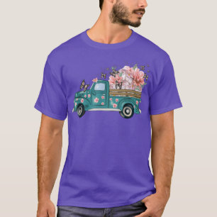 gJjV Spring Truck Cute Butterfly Floral Lover T-Shirt