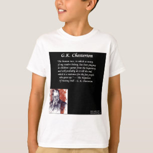 GK Chesterton & Opening Book Line T-Shirt