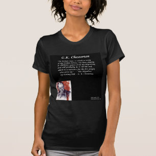 GK Chesterton & Opening Book Line T-Shirt