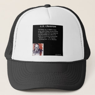 GK Chesterton & Opening Book Line Trucker Hat