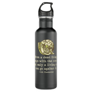 GK Chesterton Quote Catholic Humour Fishing Men Fu 710 Ml Water Bottle